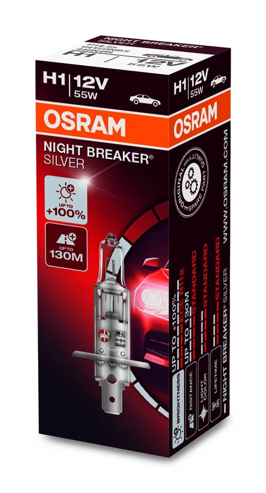 Osram 64150nbs Night Breaker Phare Halogã¨ne silver H1 12 V