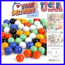 60PCS Glass Marbles Set, for Marble Board Game Chinese Checkers Board Game, 5...