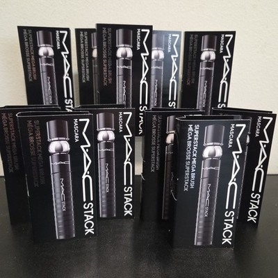Ten MAC Stack Mascara Superstack Mega Brush Black Mascara .1 oz Travel Size