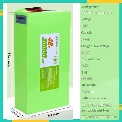 Green 48V 30AH lithium  Battery