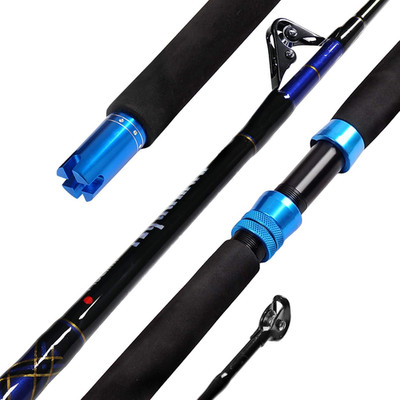 1-Piece Saltwater Offshore Trolling Rod Conventional Boat Rod Carbon Fishing Pol