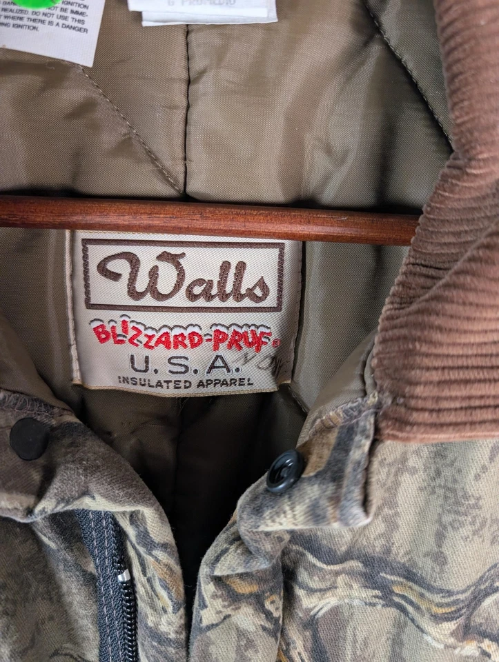 Vintage Walls Coveralls Mens Large Camo Hunting Blizzard-Pruf Insulated USA 90s - Image 2 of 4