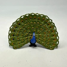 Safari Ltd Peacock Figure Wings of the World Bird Figurine Blue Green Gold