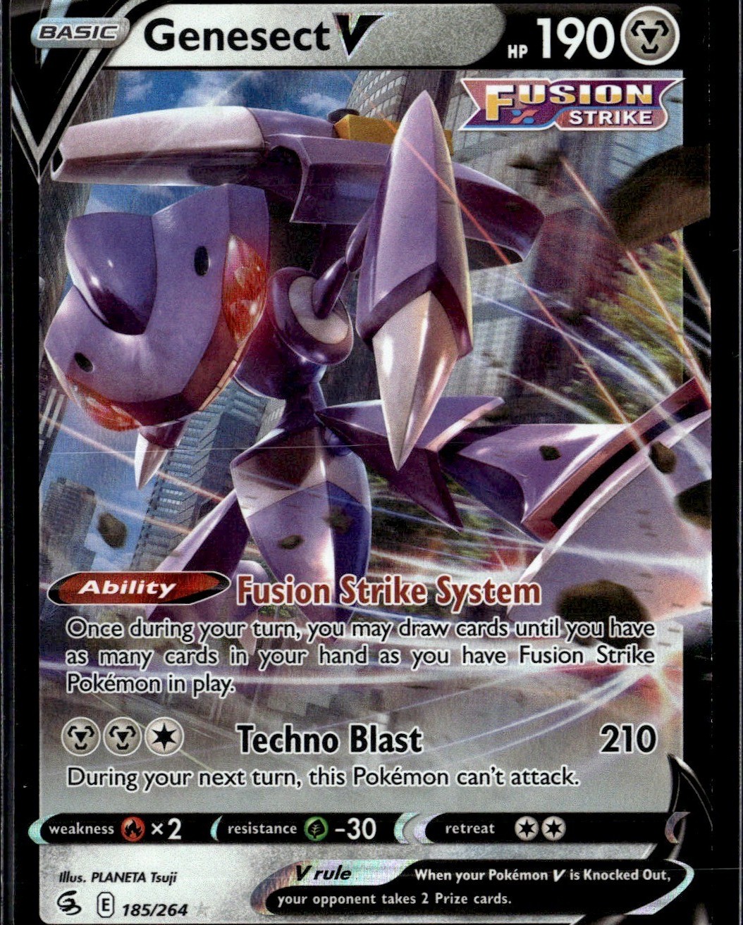 Genesect V Ultra Rare SWSH08: Fusion Strike 185/264 LP