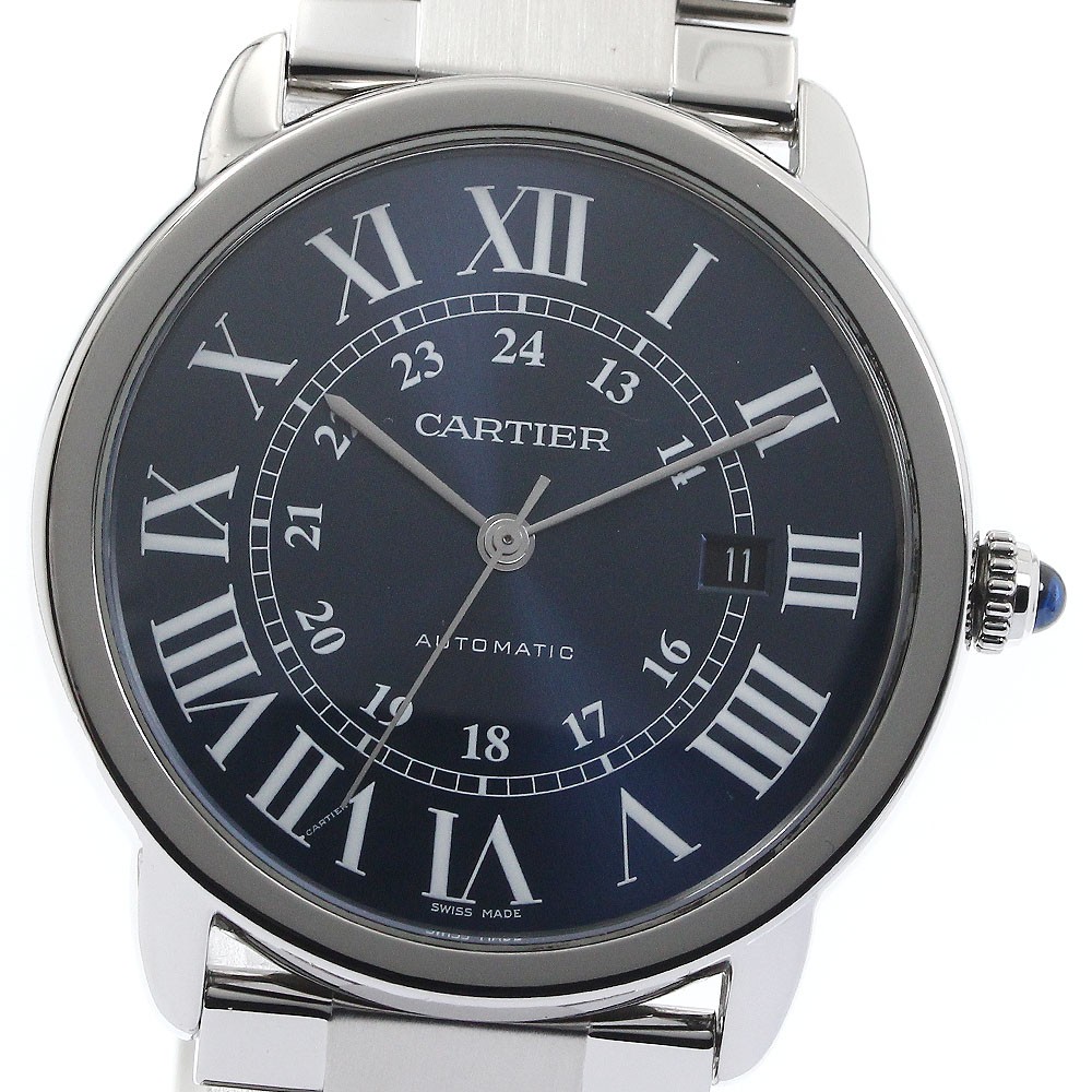 Cartier Ronde Solo WSRN0023 Automatic Men's Watch with Navy Dial 869307-image