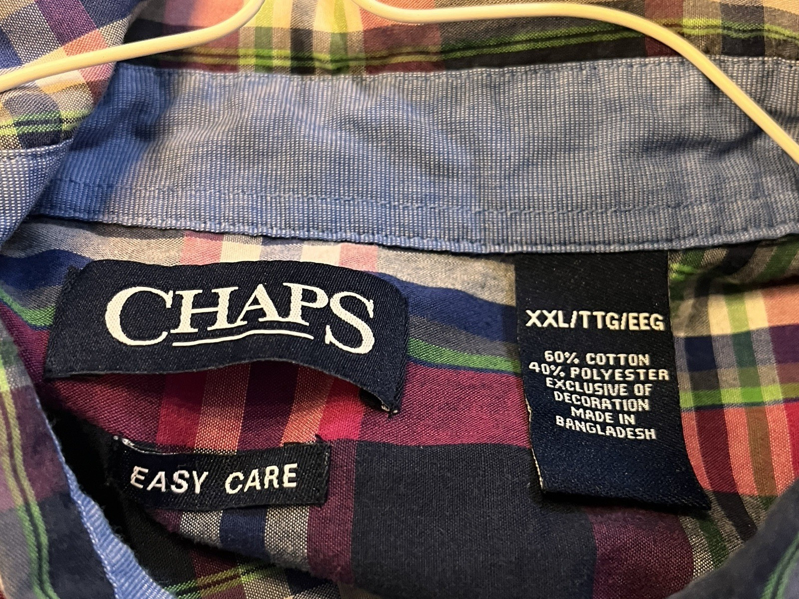 Chaps Easy Care Long Sleeve Plaid Dress Casual Sh… - image 12