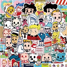 30Pcs Random Funny Japanese Cartoon Cute Doodle Waterproof Stickers