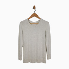 Athleta Women's Coaster Go-To Sweatshirt Light Gray Heather Size XS