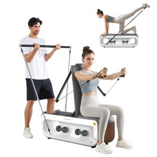 KINGSMTIH Fitness Bench with Cable System,Multifunctional Exercise Equipment
