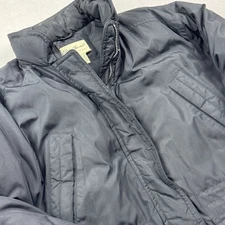 Eddie Bauer Women's Medium Down Filled Winter Jacket Coat Black Nylon