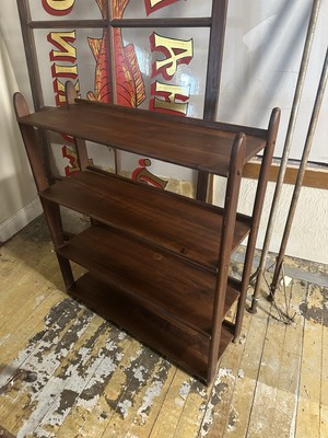 1960s Mid Century Danish Modern Book Shelf Walnut Mcm Vtg Loft Living Room