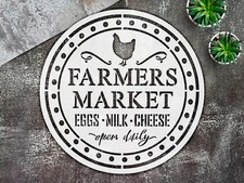 Stencil Farmers Market - Mylar, Vintage Decor, Country Home - StencilAir