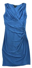 Lauren Ralph Lauren Dress Blue Cannes Body Contour Sleeveless Dress Size 2