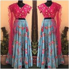 NWT Beautiful Blue and Pink Lehenga set