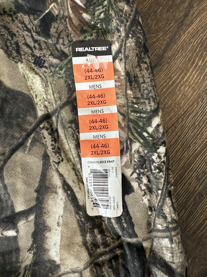 Realtree AP Men’s Fleece Sweatpants Size 2XL Vintage NWT - Image 2 of 3