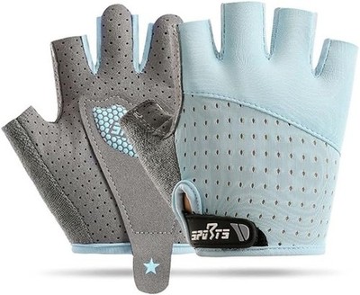 Kids-Fingerless-Workout-Cycling-Gloves Girls Boys, Breathable Mesh Sport Gloves