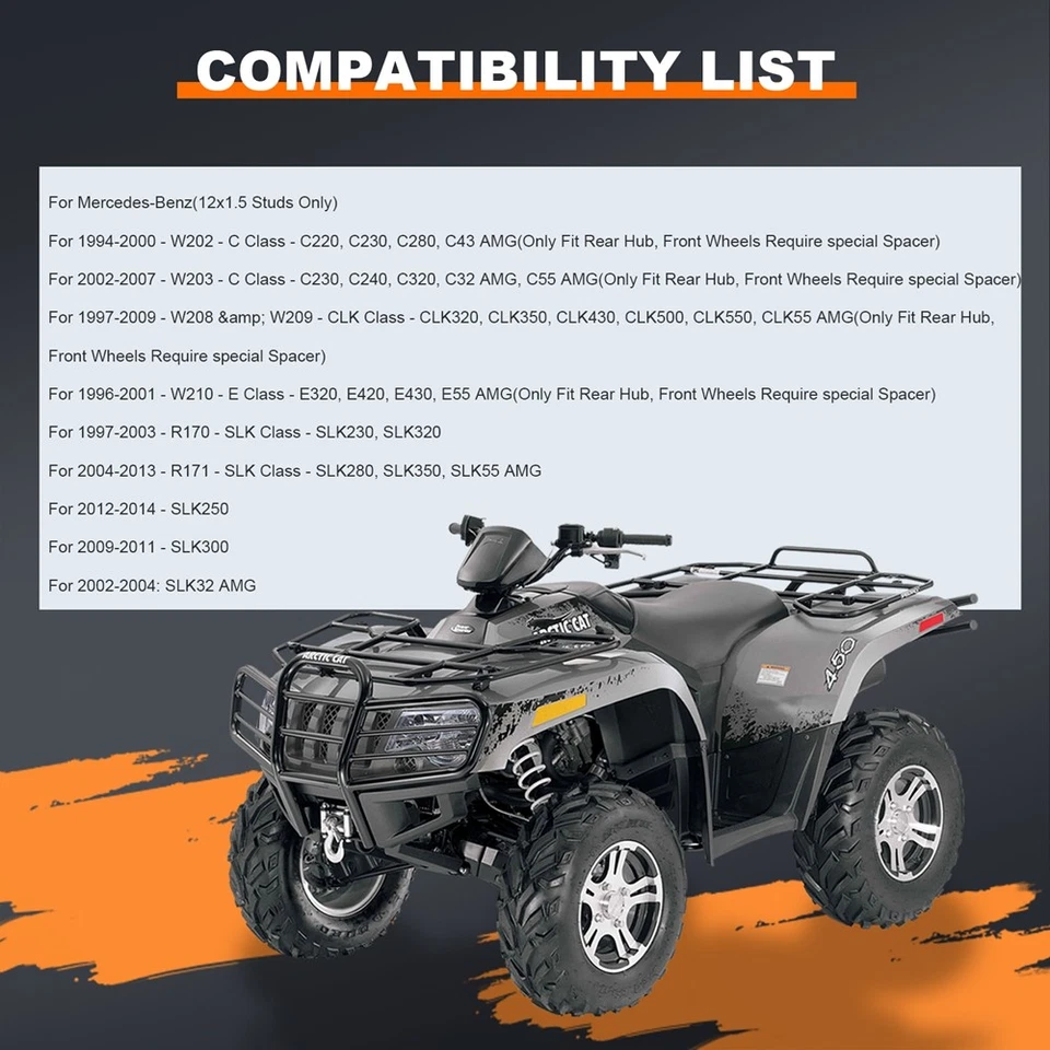 Espaciadores de rueda centrados en el buje de 20 mm 5x112 para Mercedes-Benz Clase C traseros solo 12x1,5 Foto 2 de 4