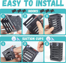 4-Pack Aquarium Plant Holder with Hooks Suction Cups for Emersed Plants