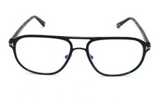 Tom Ford TF5751-B 001 Black/ Tortoise Optical Aviator Eyeglasses Frame 55-16-145