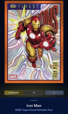 Topps Marvel Collect DIGITAL: 2026 Topps Finest  FF Legendary /25 - Iron Man
