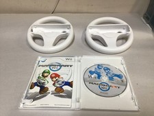 Nintendo Wii - Mario Kart Complete with 2 Steering Wheels - Disc is Super Clean