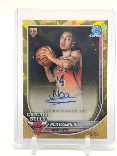 NOA ESSENGUE 2025-26 BOWMAN CHROME ROOKIE RC AUTO GOLD SAPPHIRE /50 Q7372