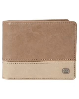 Billabong Wallet Bi-Fold Faux Leather Dimension Clay Brown