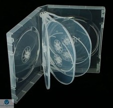 200 x 8-Wege durchsichtige DVD 27 mm Buchr&uuml;cken h&auml;lt 8 Discs leer brandneu Ersatzh&uuml;lle
