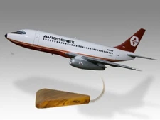 Boeing 737-200 Aviogenex Desk Wood Airplane New Model Large Scale 1/72