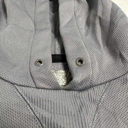 Adidas Track Jacket Mens Medium M Grey Hooded Pullover Basketball Pockets Stripe - Picture 4 of 8