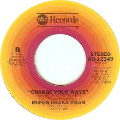 Rufus & Chaka Khan Stay Vinyl Single 7inch ABC
