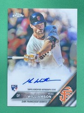2016 Topps Chrome Baseball MAC WILLIAMSON RC ROOKIE AUTOGRAPHS #RA-MW
