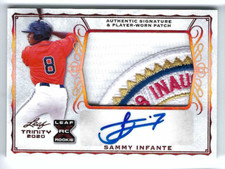 SAMMY INFANTE 2020 LEAF TRINITY BASEBALL ROOKIE PATCH AUTO