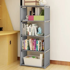 Grey 4-layer Storage Shelf Multipurpose Display Rack For Store Clothes Toys