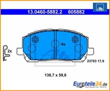 Brake pad set, disc brake Ate 13.0460-5882.2 for Lexus