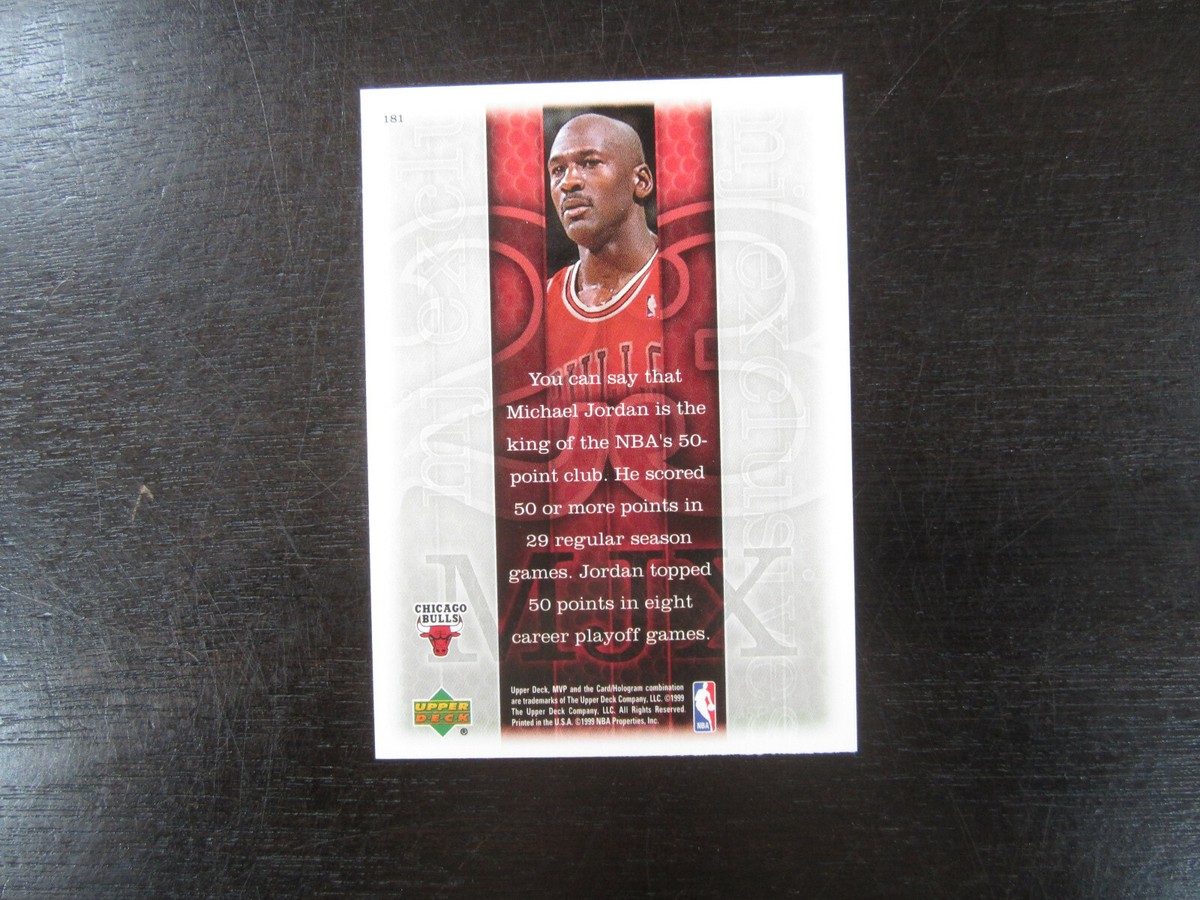 1999-00 Upper Deck MVP MJ Exclusives # 181 Michael Jordan Card (J 