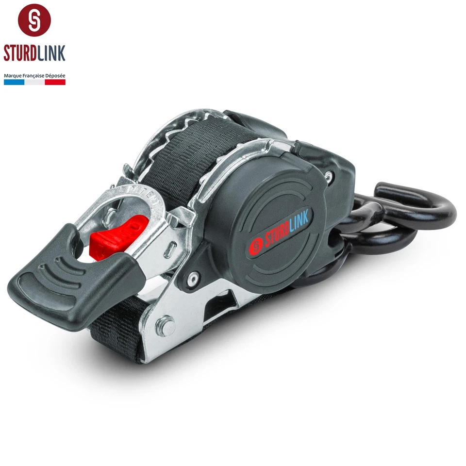 Automatik Spanngurt 3m 25mm mit S Haken 300kg/600kg | Set von 4 Spanngurte Se... - Bild 2 von 4