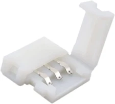 10 Pcs 3pin Rgb Led Light Strip Connectors 10mm Wide Gapless Led Tape Light Clip