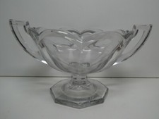 VINTAGE PRESSED GLASS COMPORT CLASSIC FRUIT BOWL SERVING CENTRE PIECE