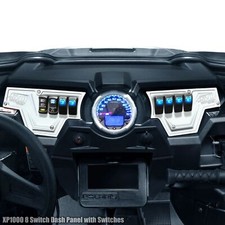 8 Switch Dash Panel Set with (6) Waterproof Switches White Coated for RZR XP1000