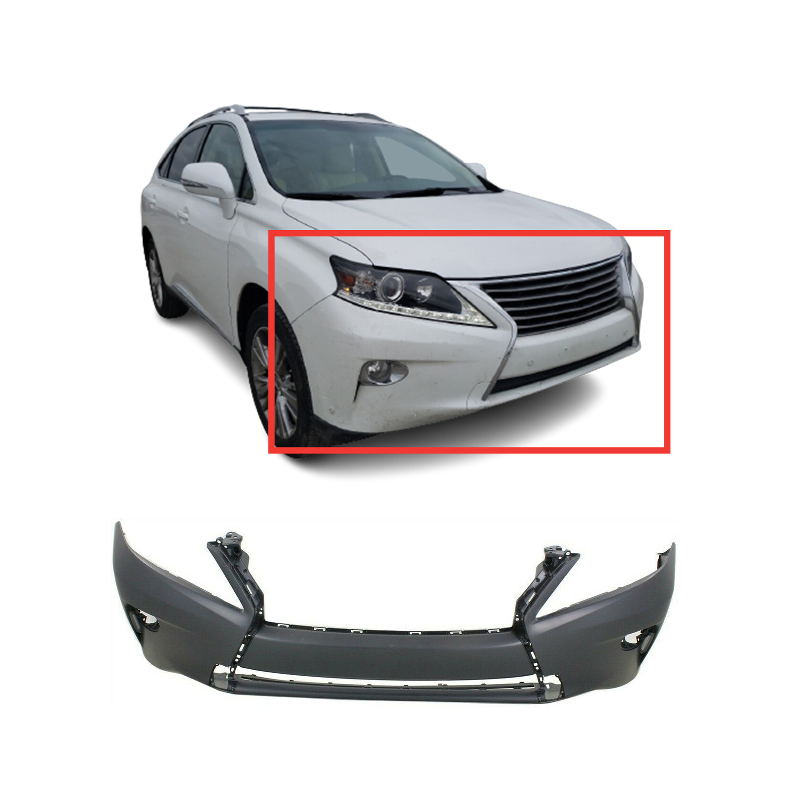 Front Bumper Cover for 2013-2015 Lexus RX350 RX450h Japan Built 