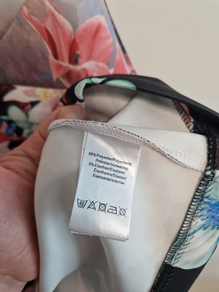 Alba Moda Kleid Gr 40 L Sommer Sommerkleid Urlaub Stretch Blumen Cocktail Abend - Bild 4 von 4