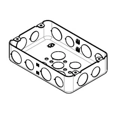 Steel City 2G 1/2 3/4, Conduit Gang Box, Gang Steel Box, 1/2In & 3/4In Kos, 1 PC