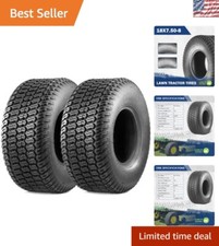 Turf Saver Lawn Mower Tire 18X7.50-8, 4-Ply, Set of 2 for  Round Use