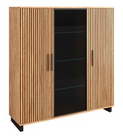 Highboard Kommode Sideboard Schrank Eiche Teilmassiv 153 X 150 Cm