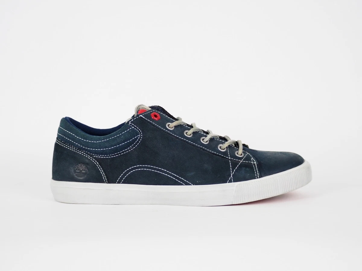 Mens Timberland Glastonbury A12N1 Navy Blue Leather Low Trainers Casual Shoes