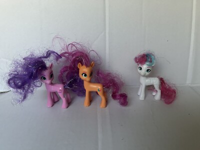 3 My Little Pony Sunny Starscout Pip Petals Zipp Storm Tinsel Brushable MLP Lot