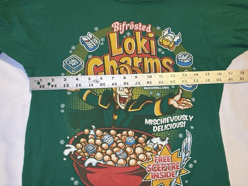 Ript Tultex Loki Charms Green T Shirt Bifrosted Parody Sz S Mischievously Delish - Picture 7 of 8