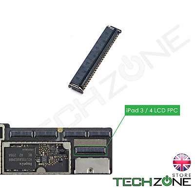 LCD Display Connector Motherboard FPC ZIF Socket Plug for Apple iPad 3 & iPad 4