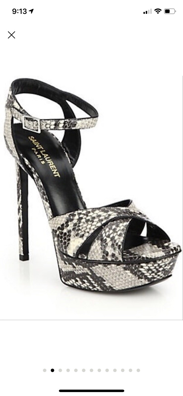 YSL Saint Laurent Python Bianca Platform 7 - image 2
